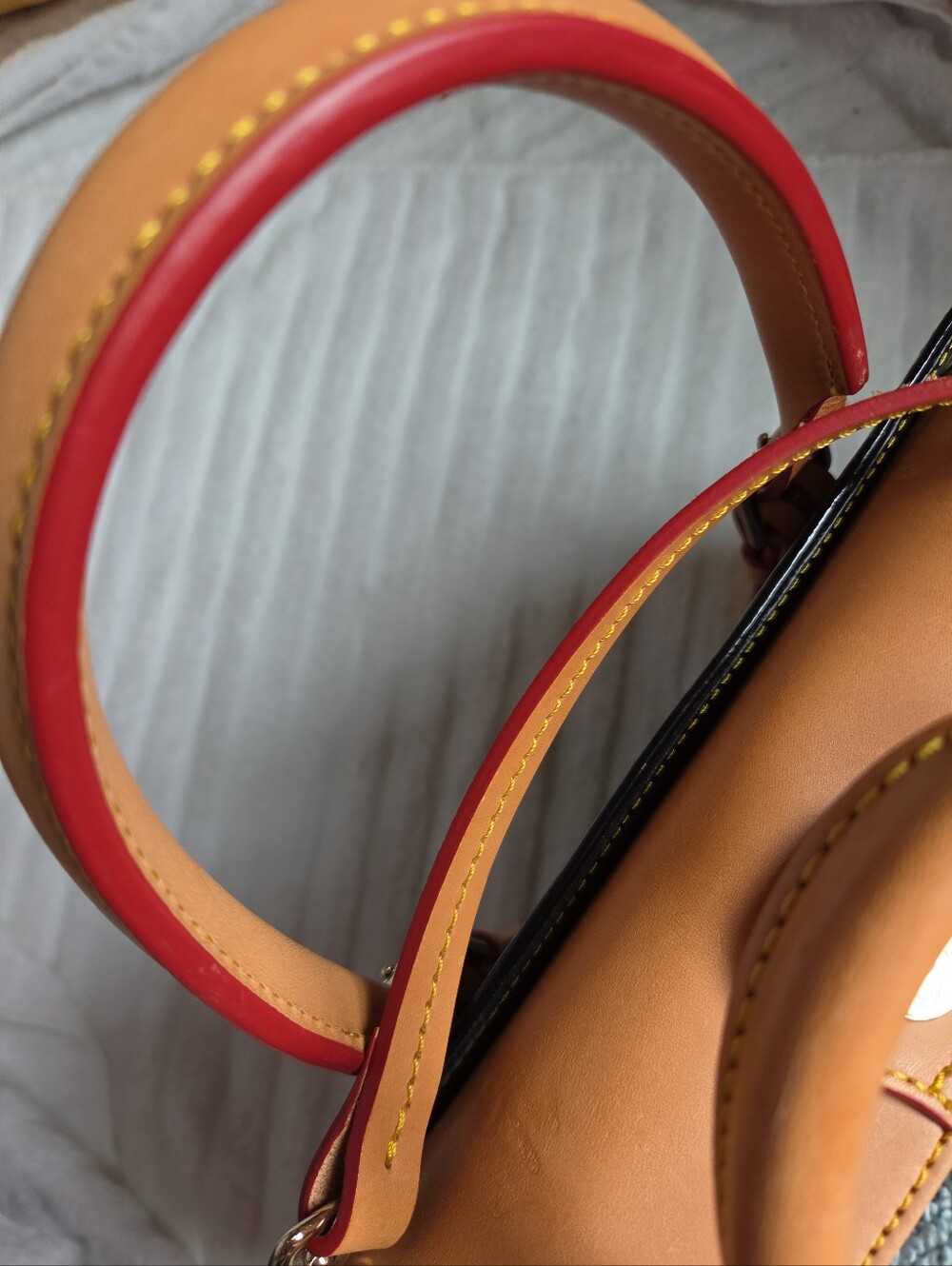 Dooney & Bourke Patent Leather Satchel Crossbody Black Red Interior - Picture 11 of 16